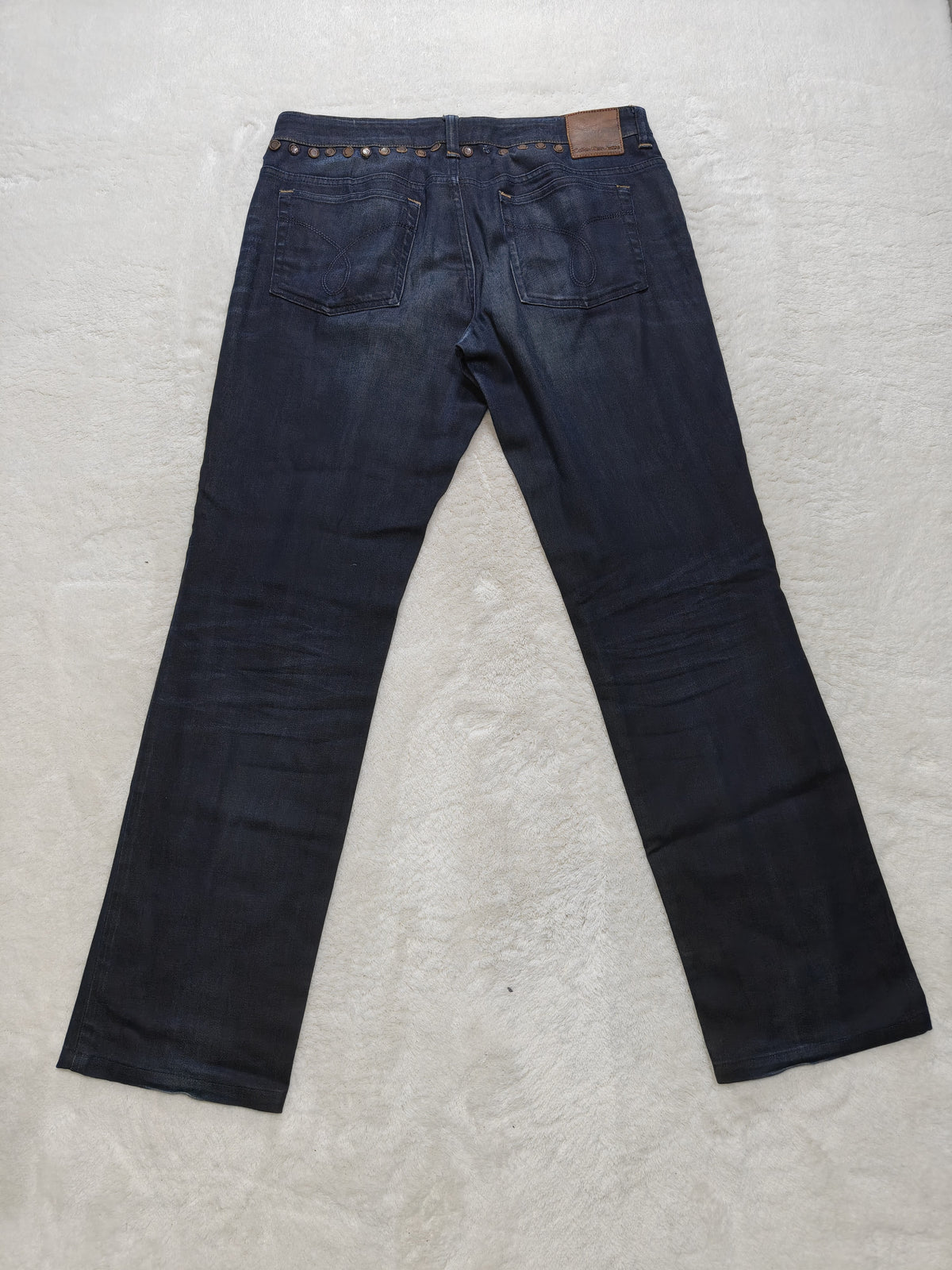Men Calvin Klein Dark Washed Blue Slim W34 L32 Jeans