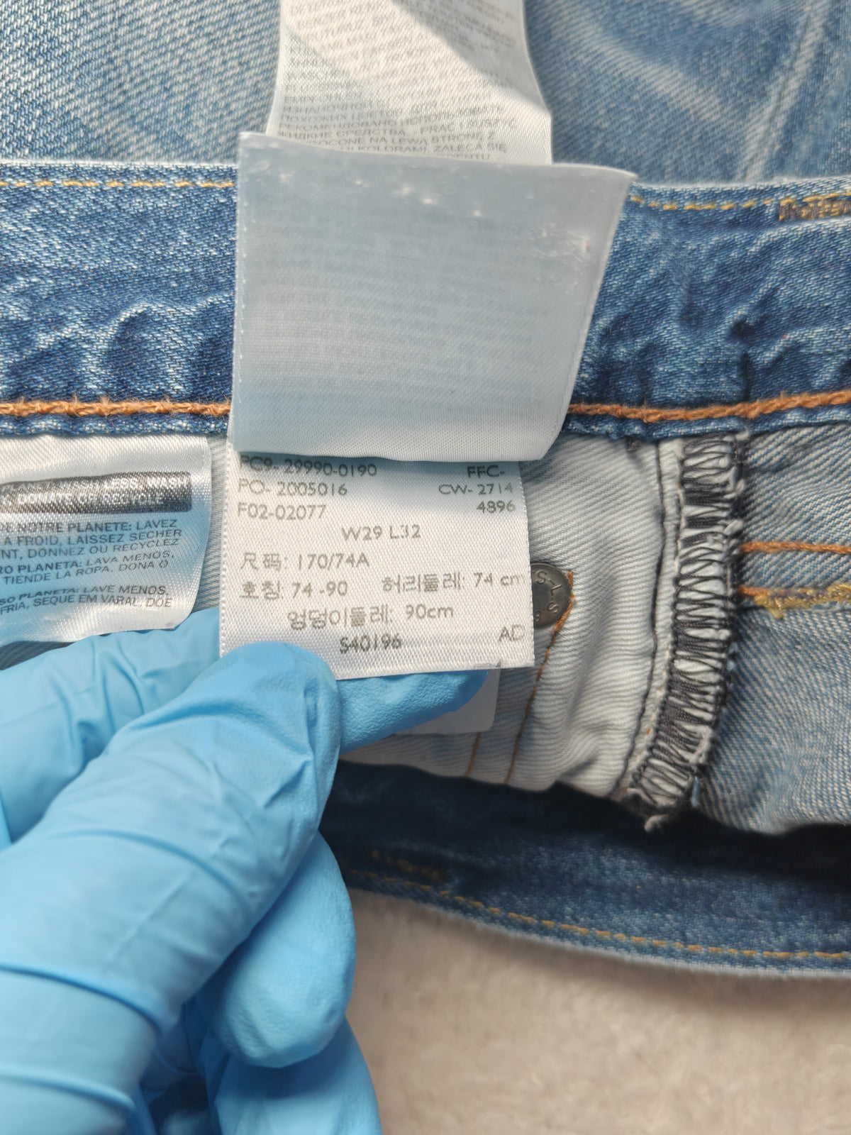 Men Levi’s 504 Blue Straight W29 L32 Jeans