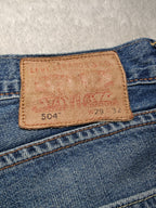 Men Levi’s 504 Blue Straight W29 L32 Jeans
