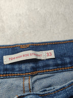 Women Levi’s 724 Blue High Rise Straight W33 L32 (EU 42/XL) Jeans