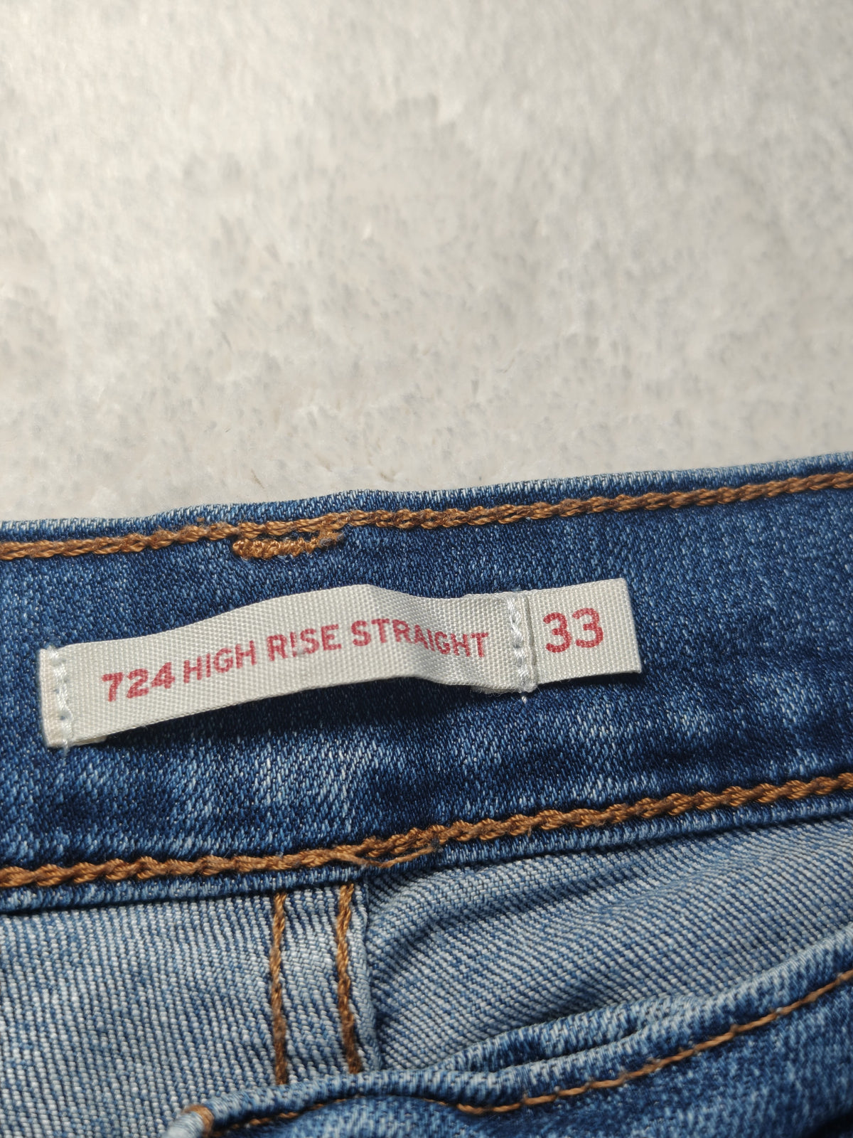 Women Levi’s 724 Blue High Rise Straight W33 L32 (EU 42/XL) Jeans