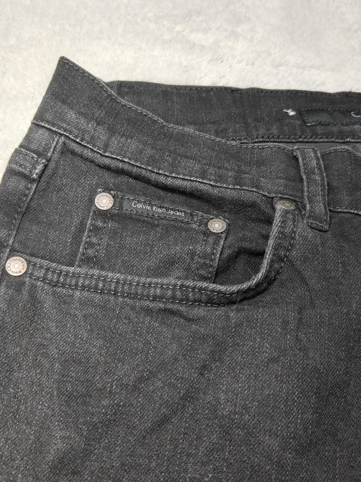 Men Calvin Klein CMA585 Black Skinny W30 L34 Jeans