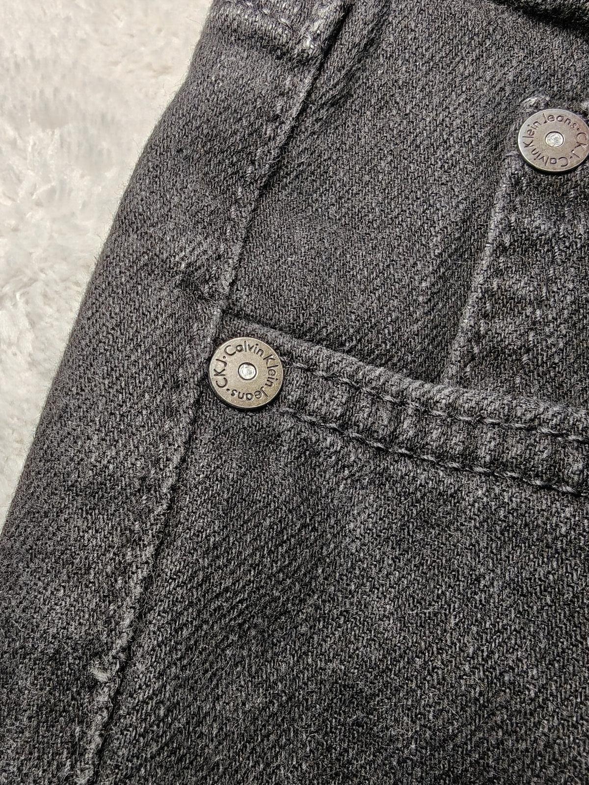 Men Calvin Klein CMA585 Black Skinny W30 L34 Jeans