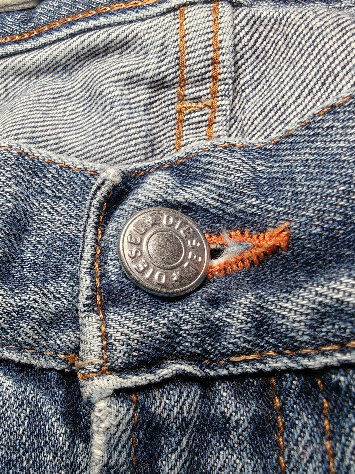 Men Diesel Franker Blue Straight W33 L34 Made in Italy Jeans