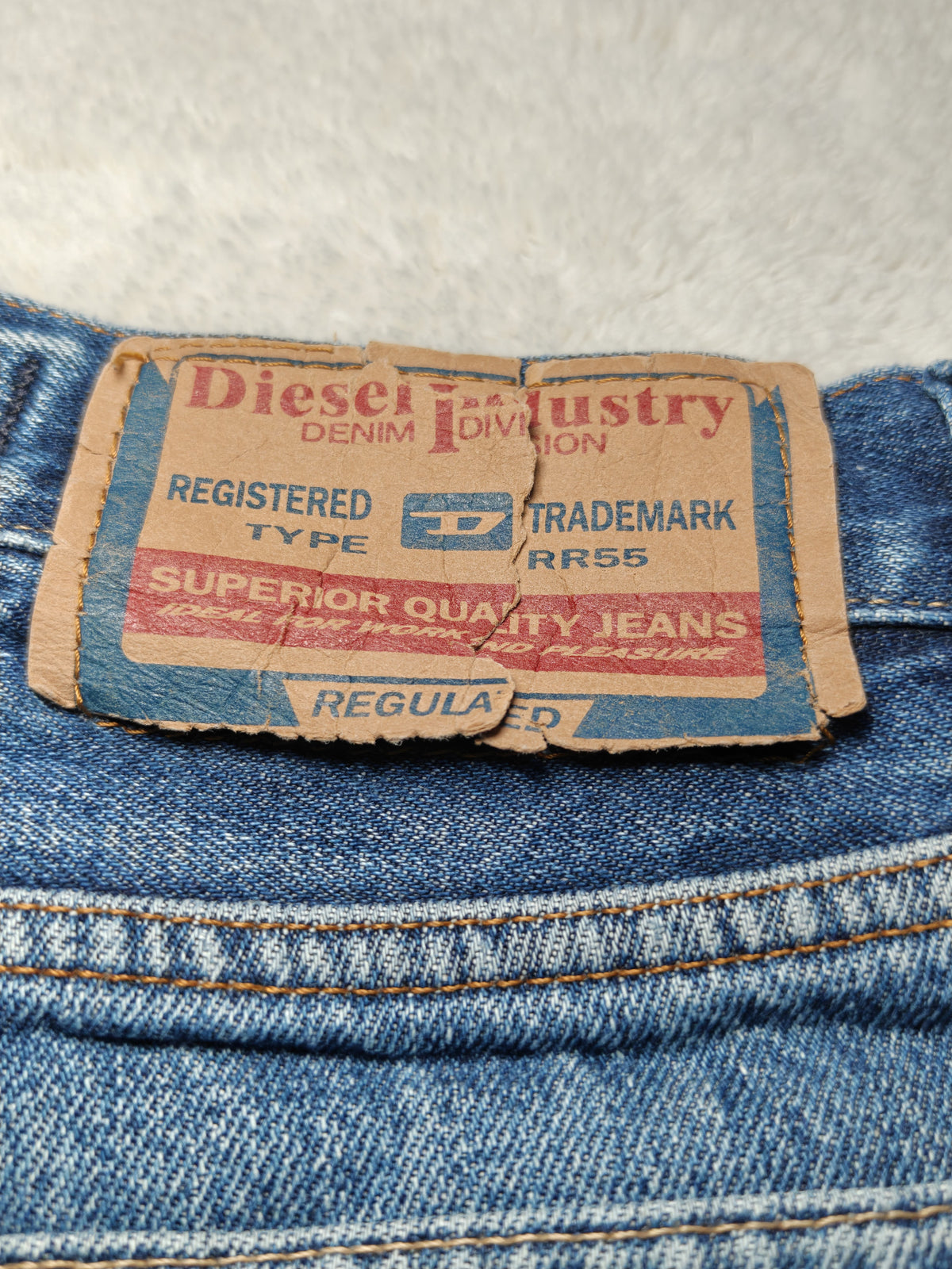 Men Diesel Franker Blue Straight W33 L34 Made in Italy Jeans