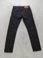 Men Levi’s 512 Lo-Ball Faded Black Tapered W32 L32 Jeans