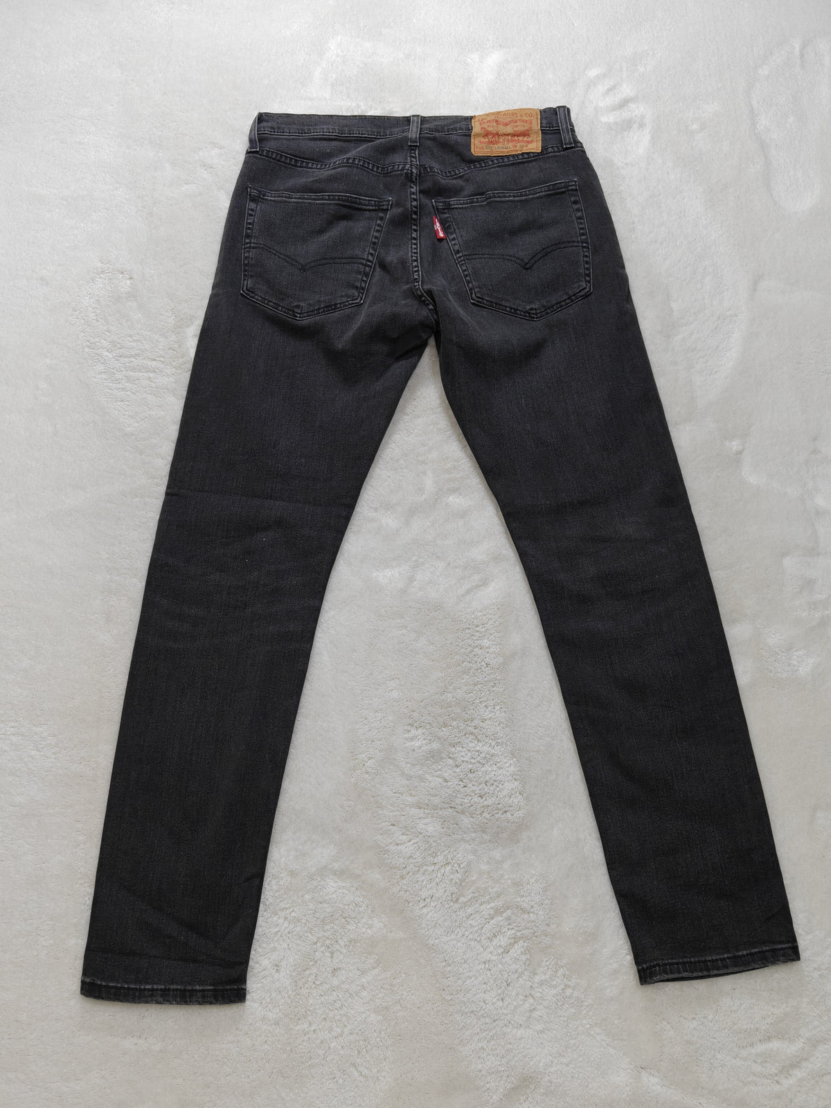 Men Levi’s 512 Lo-Ball Faded Black Tapered W32 L32 Jeans