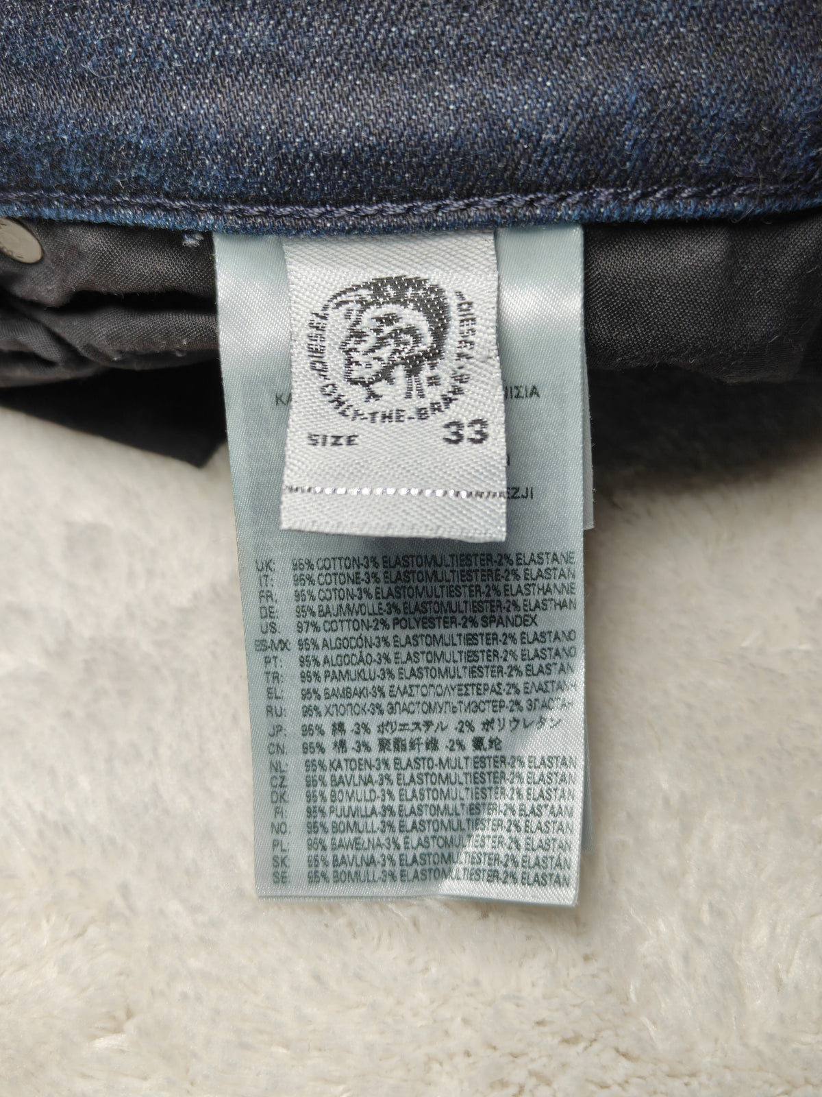 Men Diesel D-Strukt 009MP Dark Blue Slim W33 L32 Jeans