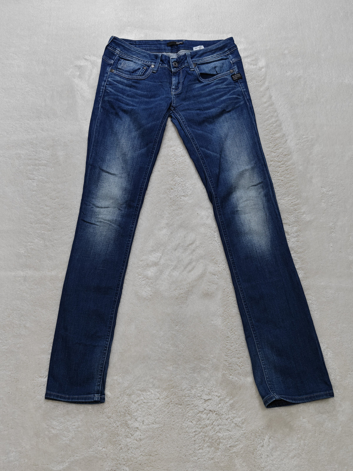 Women G-Star RAW Attacc Blue Straight W27 L32 (EU 36/S) Jeans