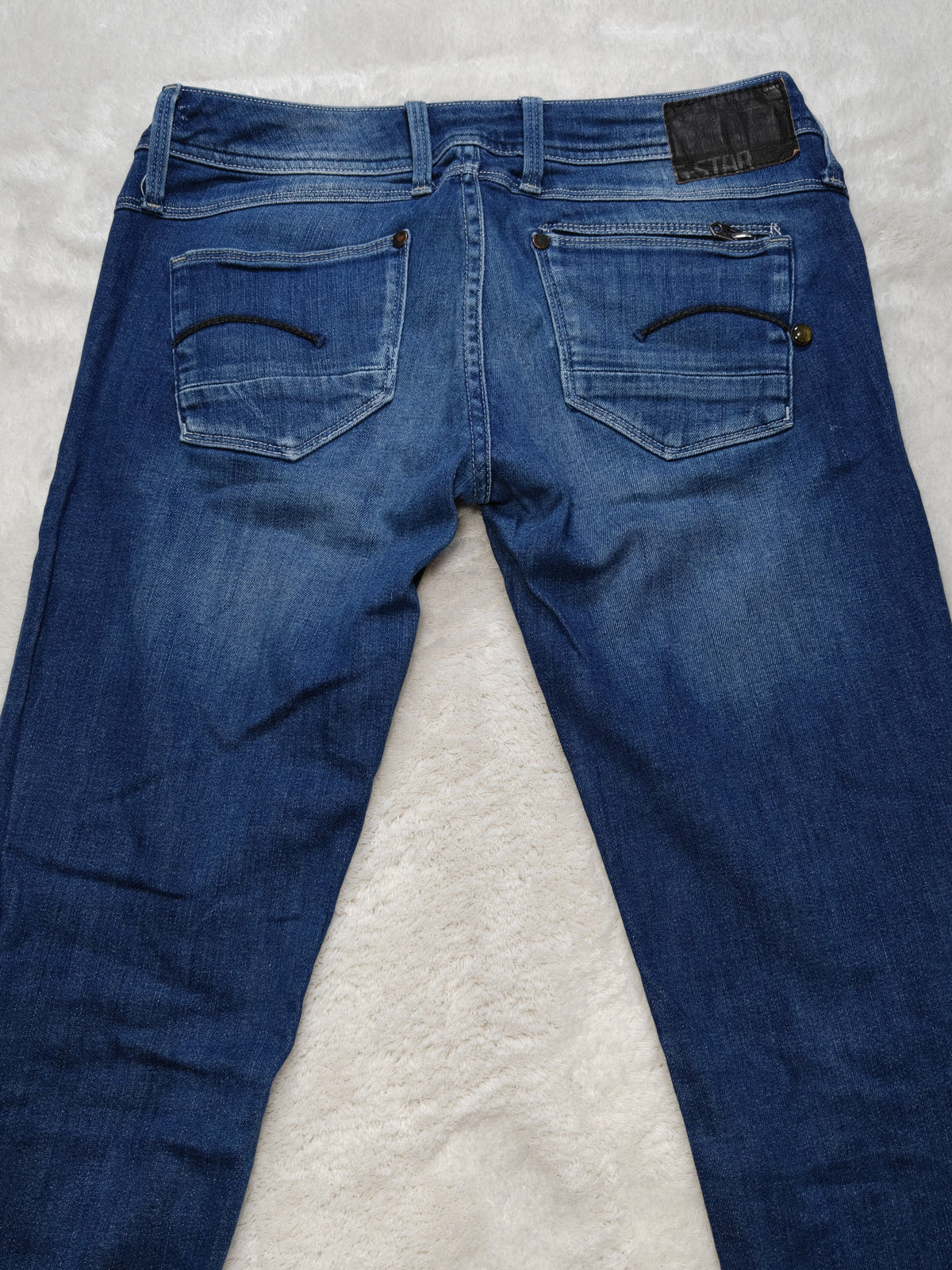 Women G-Star RAW Attacc Blue Straight W27 L32 (EU 36/S) Jeans