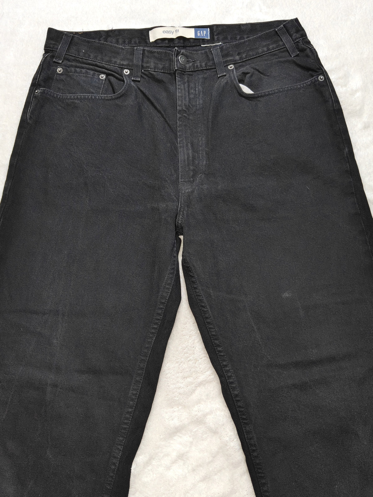 Men Gap Easy Fit Black Relaxed Straight W36 L32 Jeans
