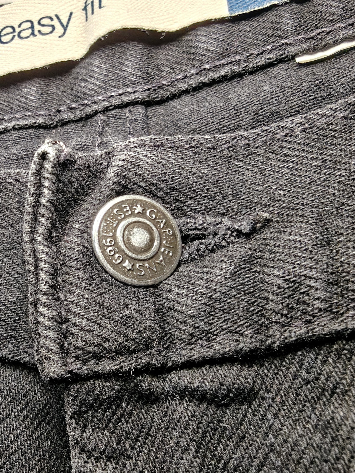 Men Gap Easy Fit Black Relaxed Straight W36 L32 Jeans