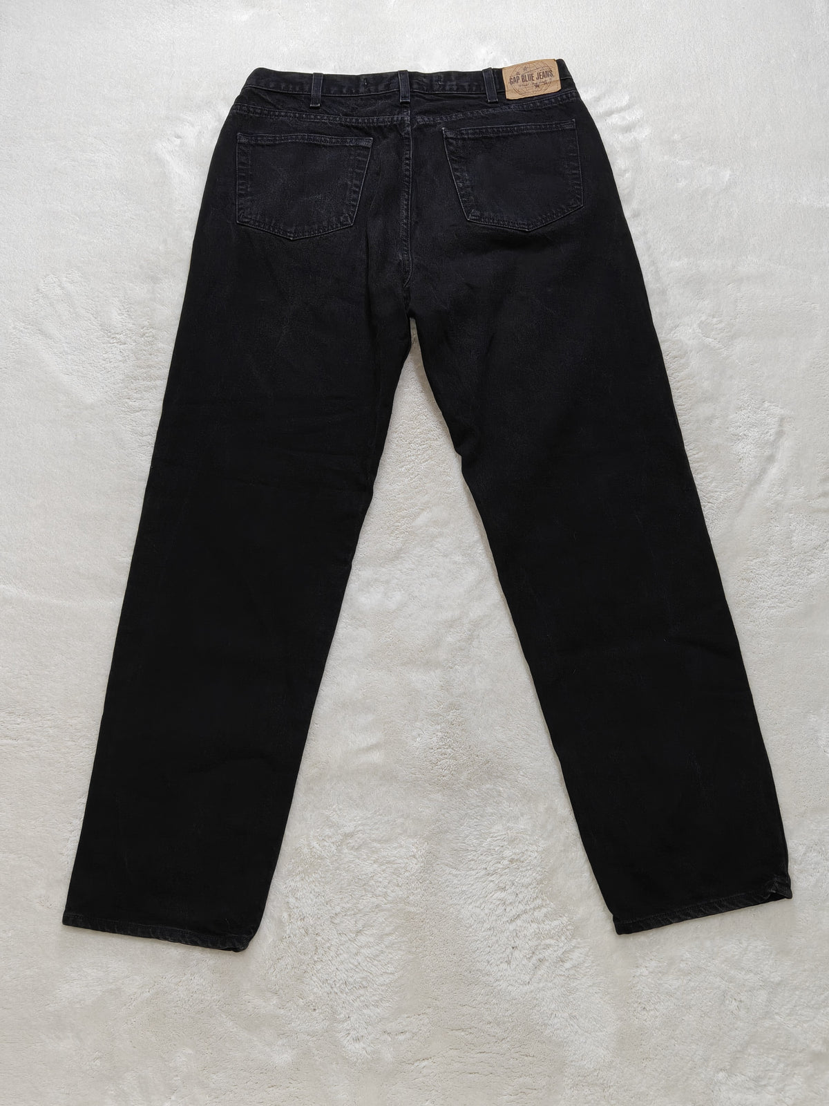 Men Gap Easy Fit Black Relaxed Straight W36 L32 Jeans
