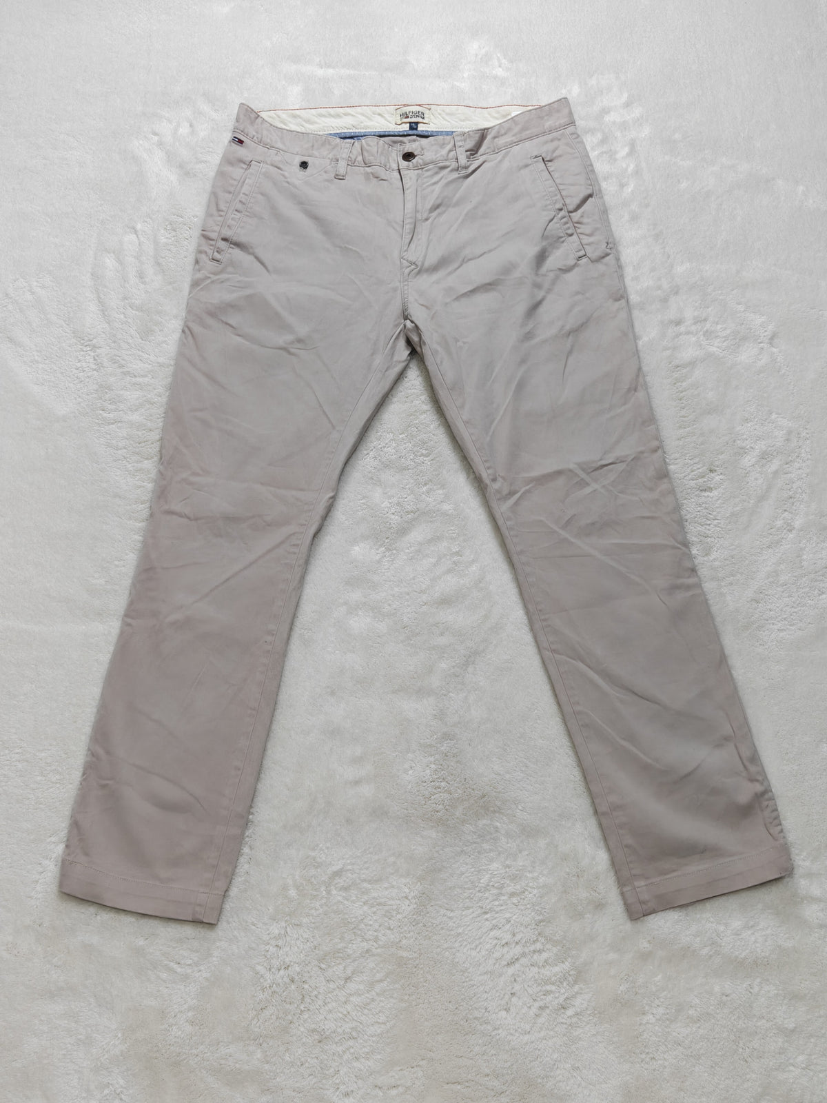 Men Tommy Hilfiger Ferry Beige Slim Chino W34 L32 Pants