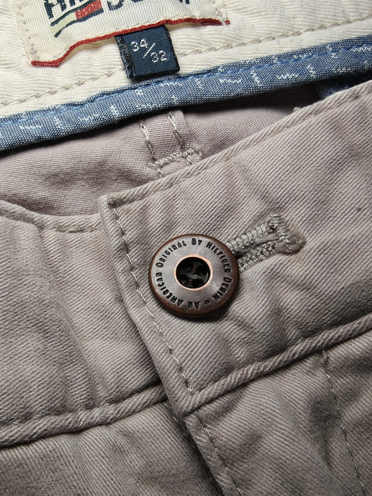 Men Tommy Hilfiger Ferry Beige Slim Chino W34 L32 Pants