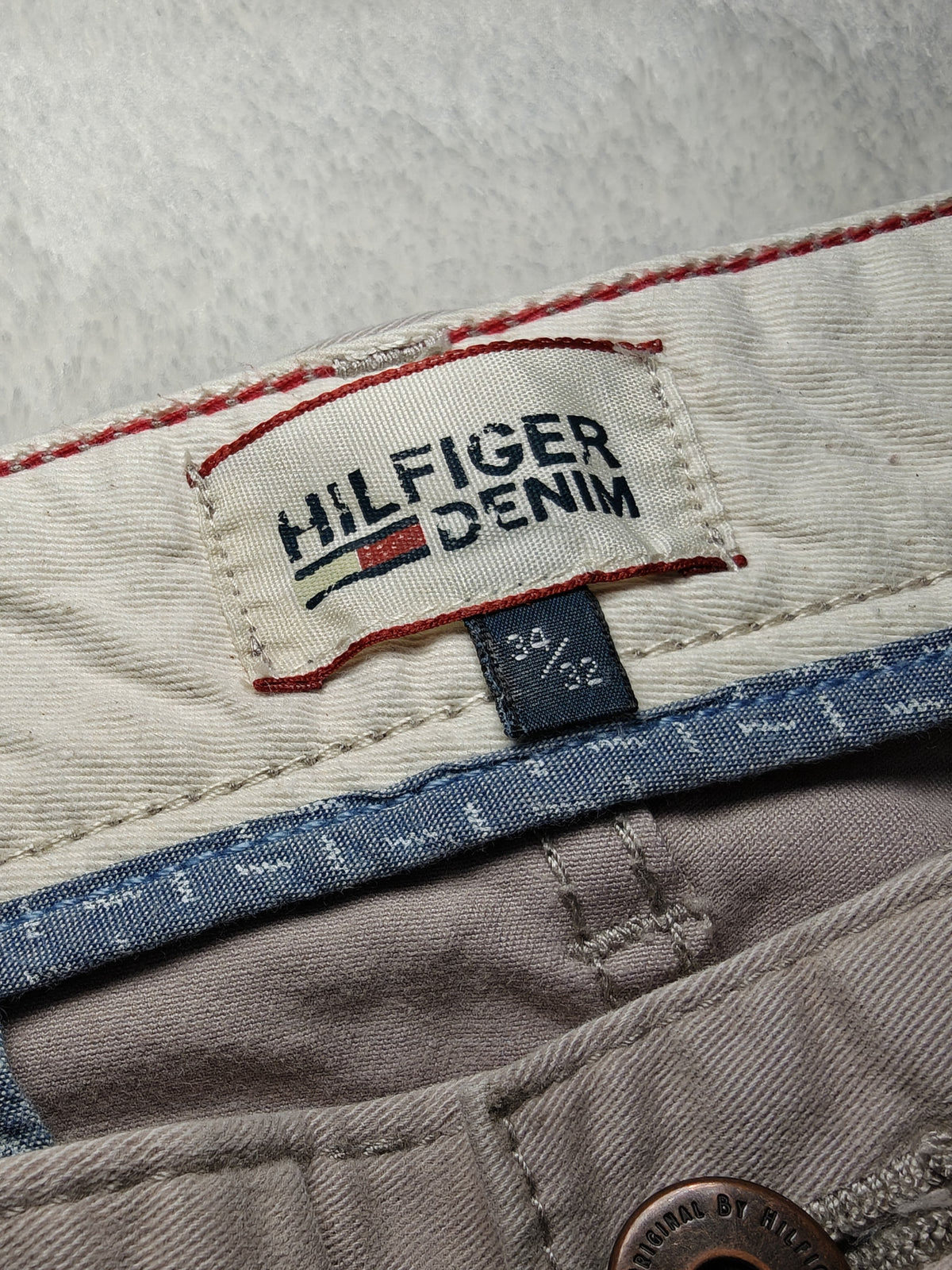 Men Tommy Hilfiger Ferry Beige Slim Chino W34 L32 Pants