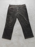 Men Wrangler Texas Stretch 33EC05 Faded Charcoal Grey Corduroy W40 L28 Pants