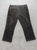 Men Wrangler Texas Stretch 33EC05 Faded Charcoal Grey Corduroy W40 L28 Pants