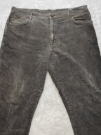Men Wrangler Texas Stretch 33EC05 Faded Charcoal Grey Corduroy W40 L28 Pants