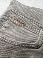 Men Wrangler Texas Stretch 33EC05 Faded Charcoal Grey Corduroy W40 L28 Pants