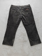 Men Wrangler Texas Stretch 33EC05 Faded Charcoal Grey Corduroy W40 L28 Pants