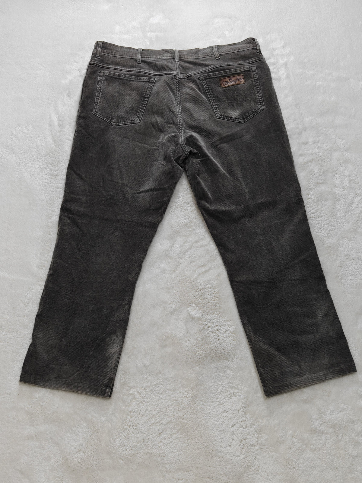 Men Wrangler Texas Stretch 33EC05 Faded Charcoal Grey Corduroy W40 L28 Pants
