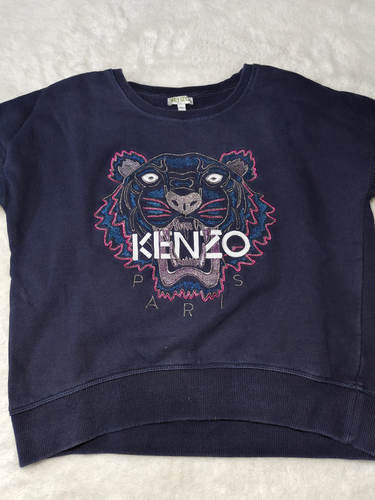 Girls Kenzo Tiger Logo Dark Blue Sweatshirt 16 Years