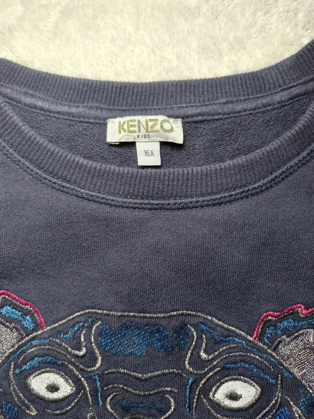 Girls Kenzo Tiger Logo Dark Blue Sweatshirt 16 Years