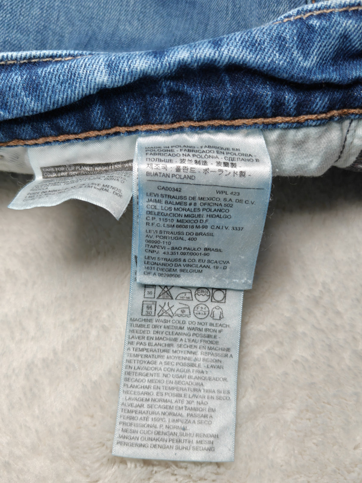 Men Levi’s 511 Blue Slim W32 L34 Jeans