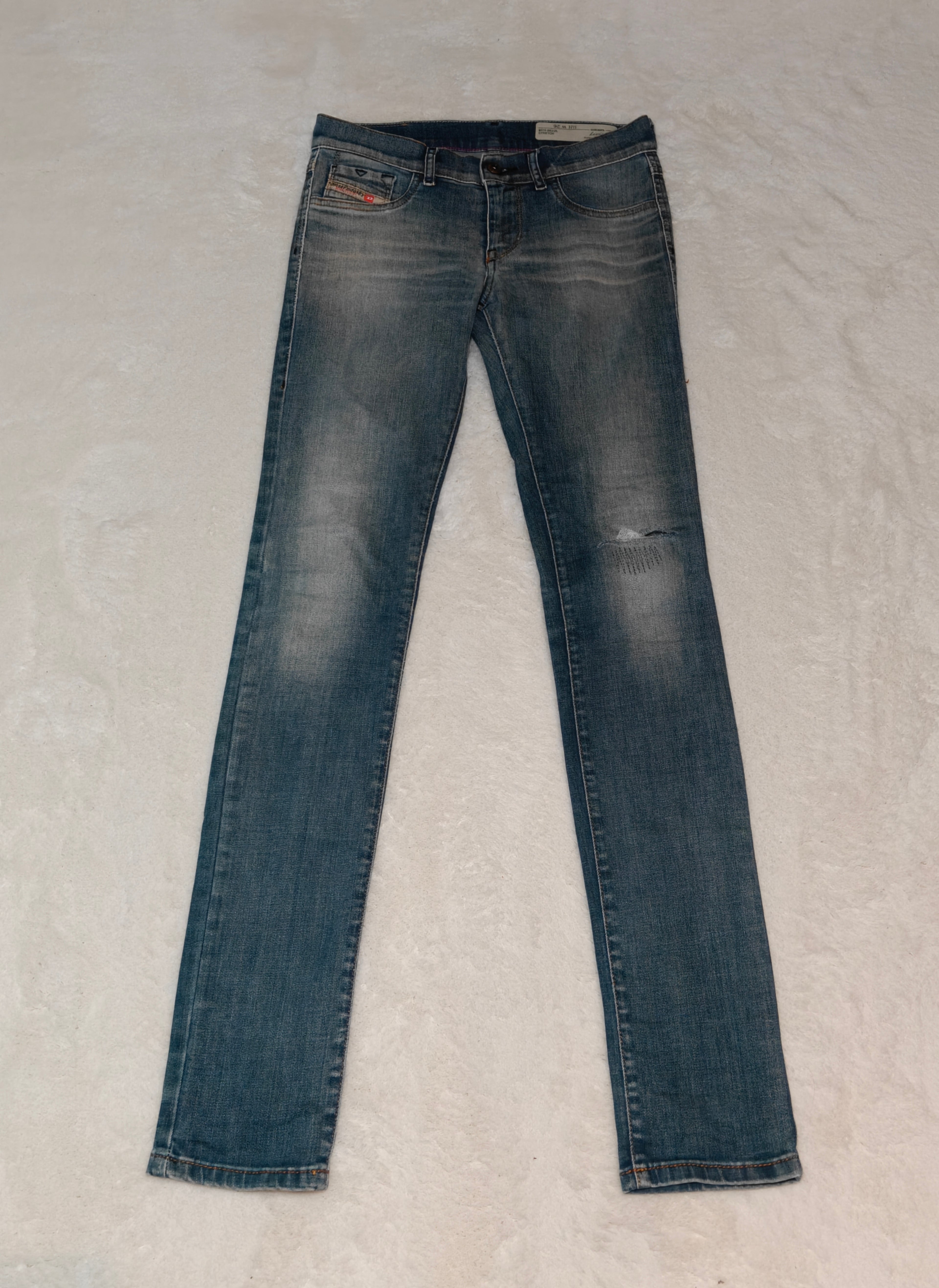 Women Diesel Livier Blue Wash 0822L Super Slim Jegging W26 EU 36 S Jeans