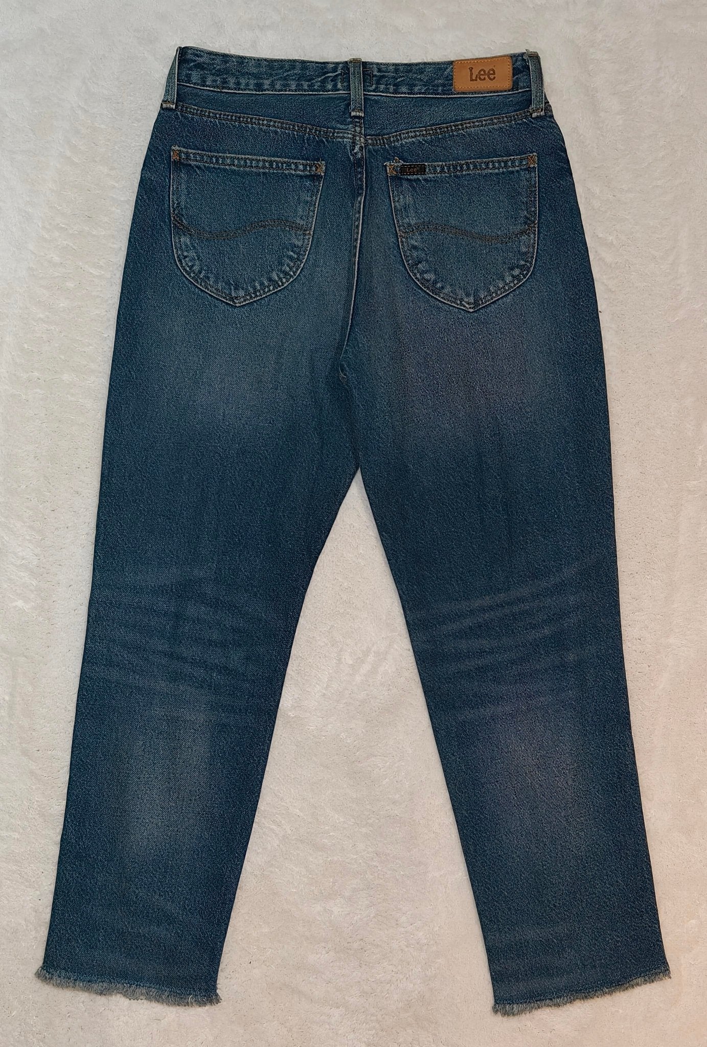 Women LEE Vintage Blue Mom Straight W27 EU 36 S Jeans