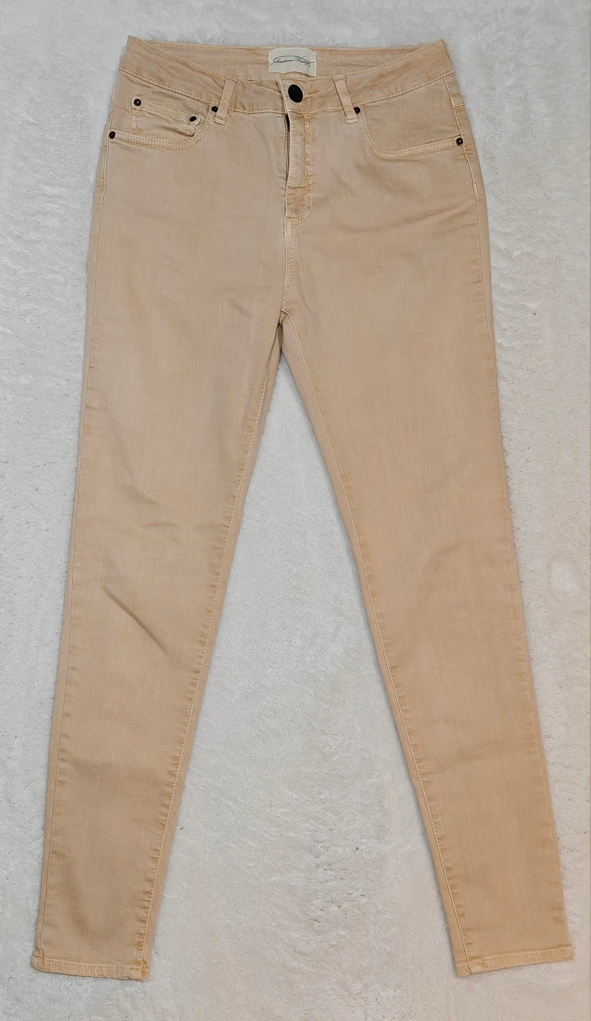 Women American Vintage R53Q/JIM203 Beige Skinny W28 L28 EU 38 M Jeans