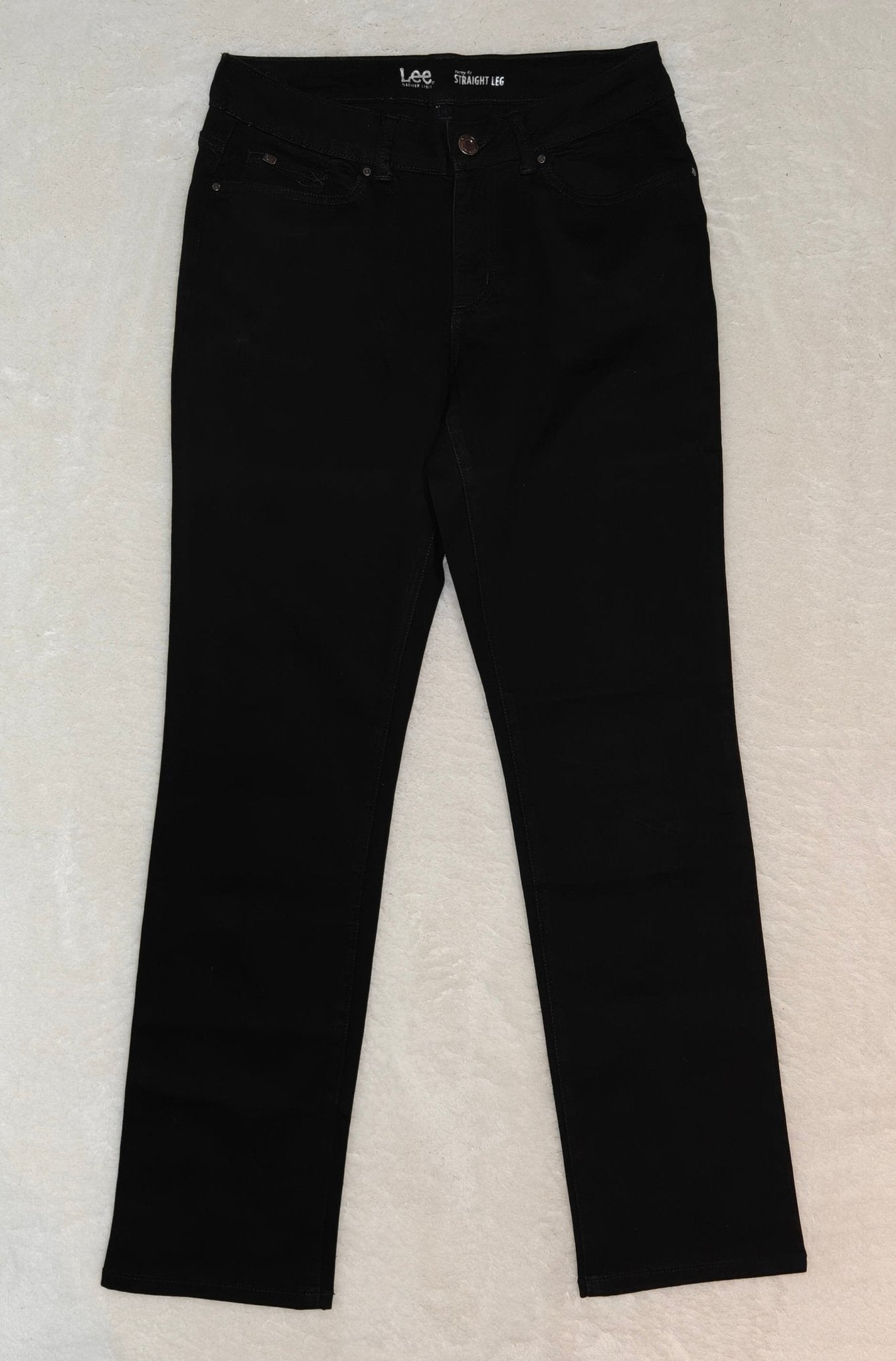 Women Lee Curvy Black Straight W30 L32 (EU 40/M) Jeans
