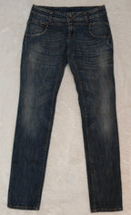 Women Sisley Blue Slim Straight W26 L30 (EU 36/S) Jeans