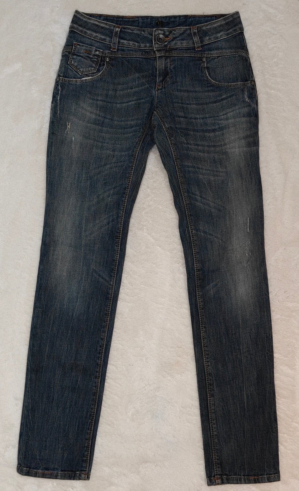Women Sisley Blue Slim Straight W26 L30 (EU 36/S) Jeans