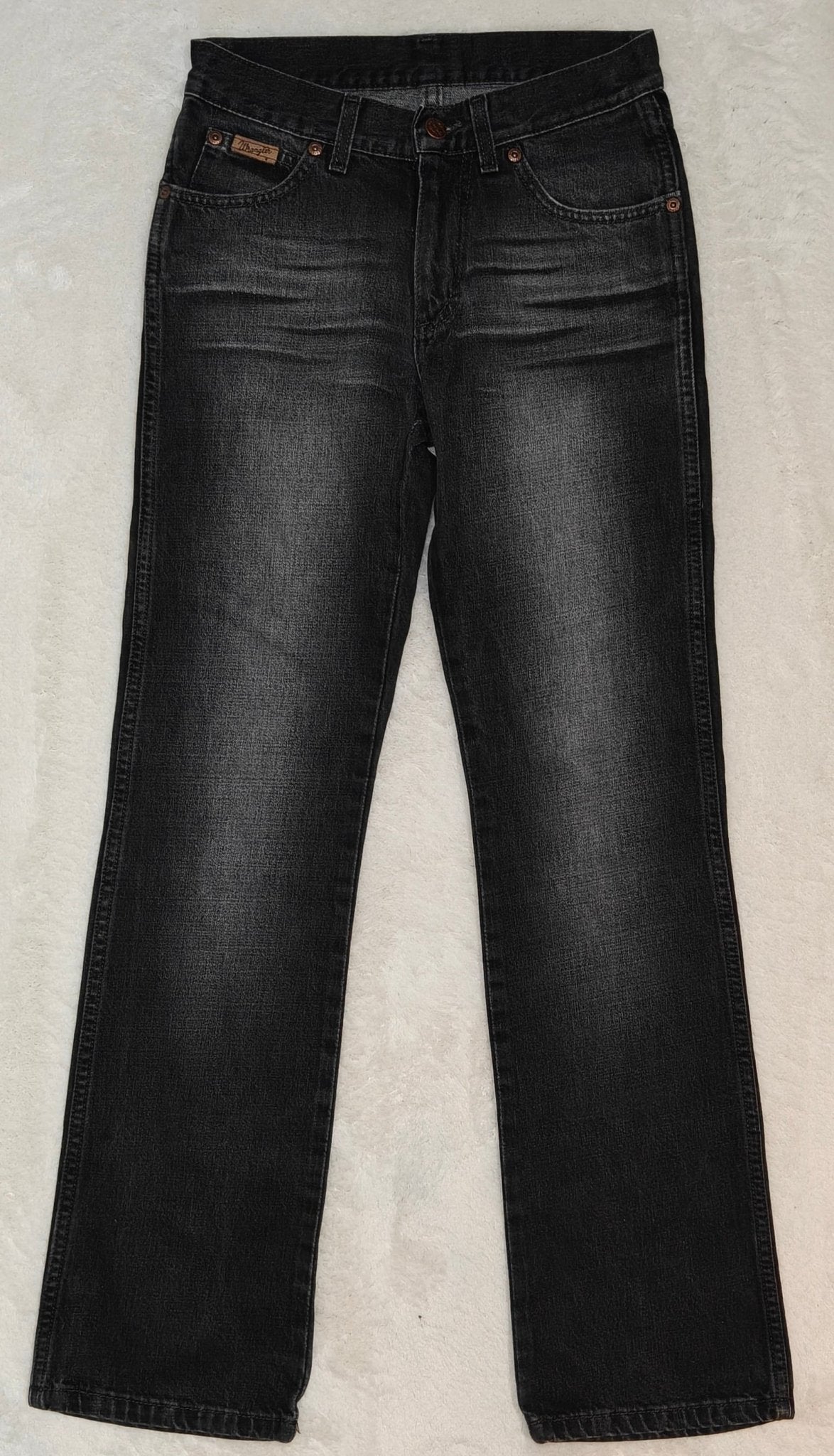 Women Wrangler Kate Black Washed Flared W26 L32 (EU 36/S) Jeans