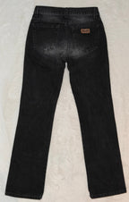 Women Wrangler Kate Black Washed Flared W26 L32 (EU 36/S) Jeans