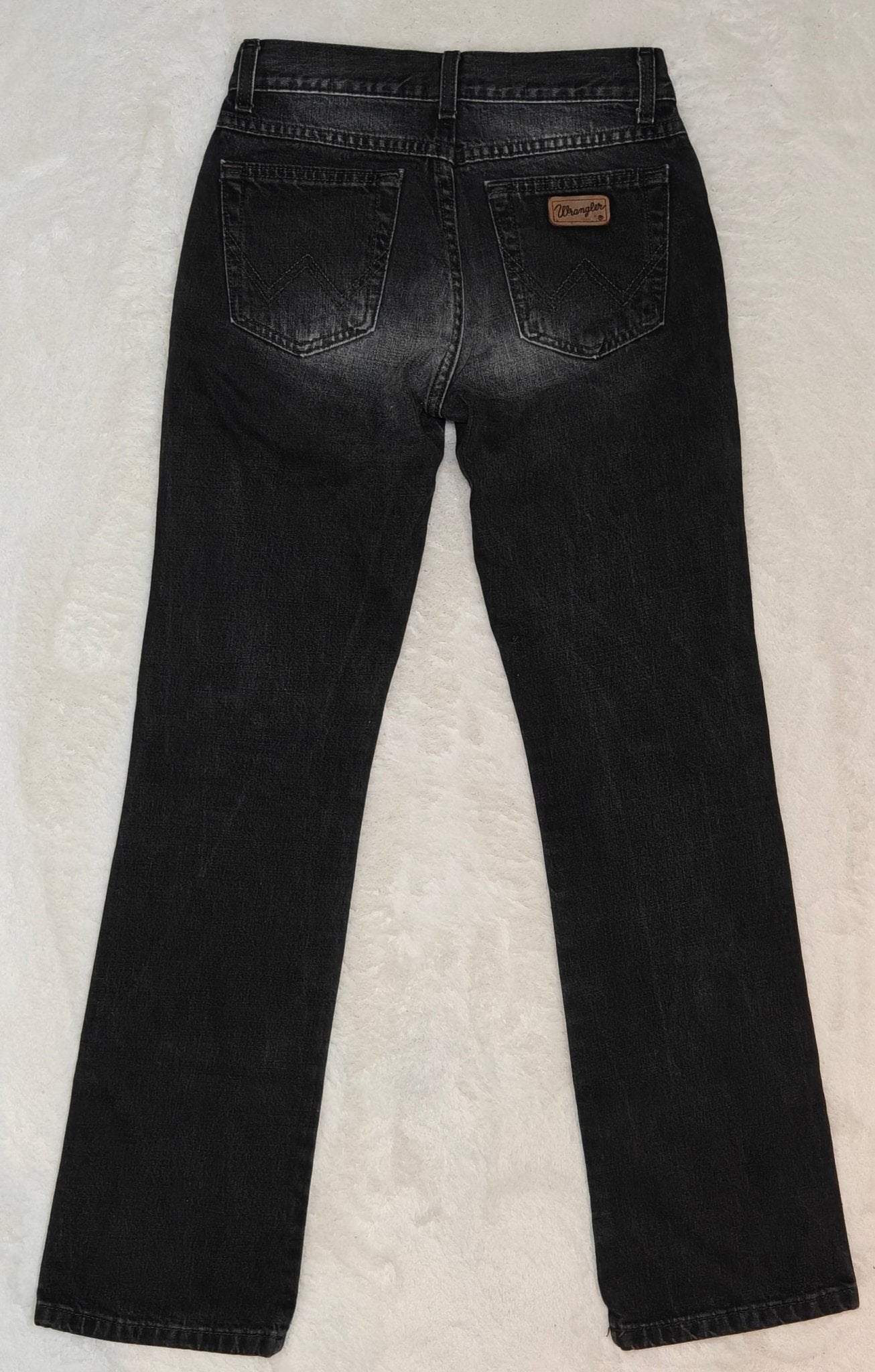 Women Wrangler Kate Black Washed Flared W26 L32 (EU 36/S) Jeans