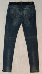 Women Fornarina Dark Blue Faded Skinny W26 L32 (EU 36/S) Jeans