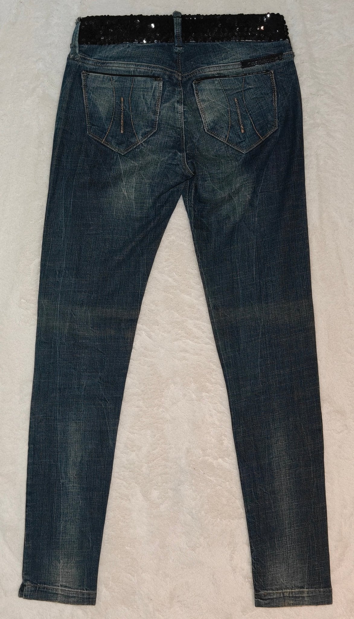 Women Fornarina Dark Blue Faded Skinny W26 L32 (EU 36/S) Jeans