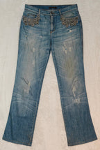 Women Roberto Cavalli Light Blue Flared W28 L30 (EU 38/M) Jeans