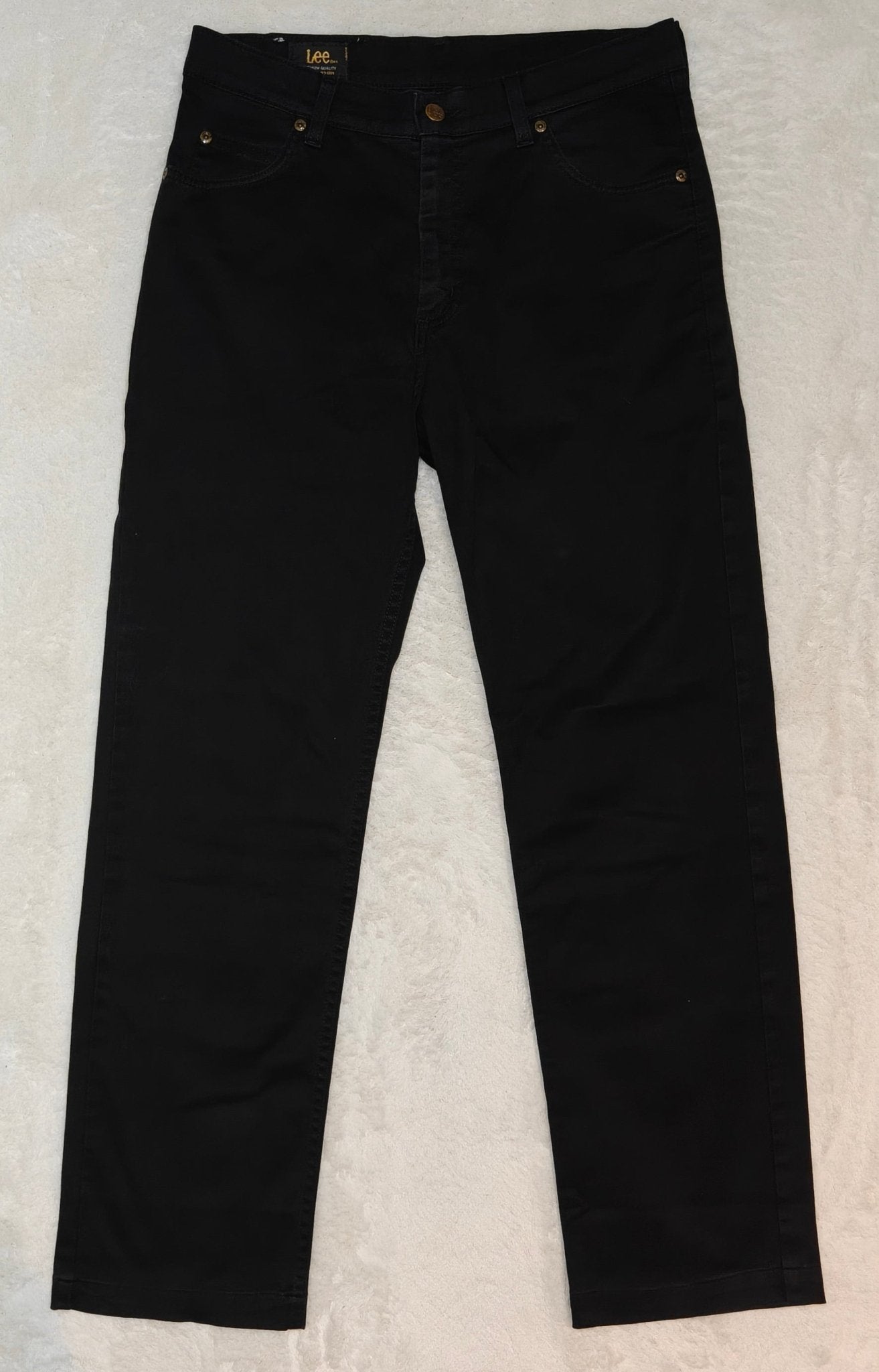 Men Lee Brooklyn Black Straight W32 L32 Jeans