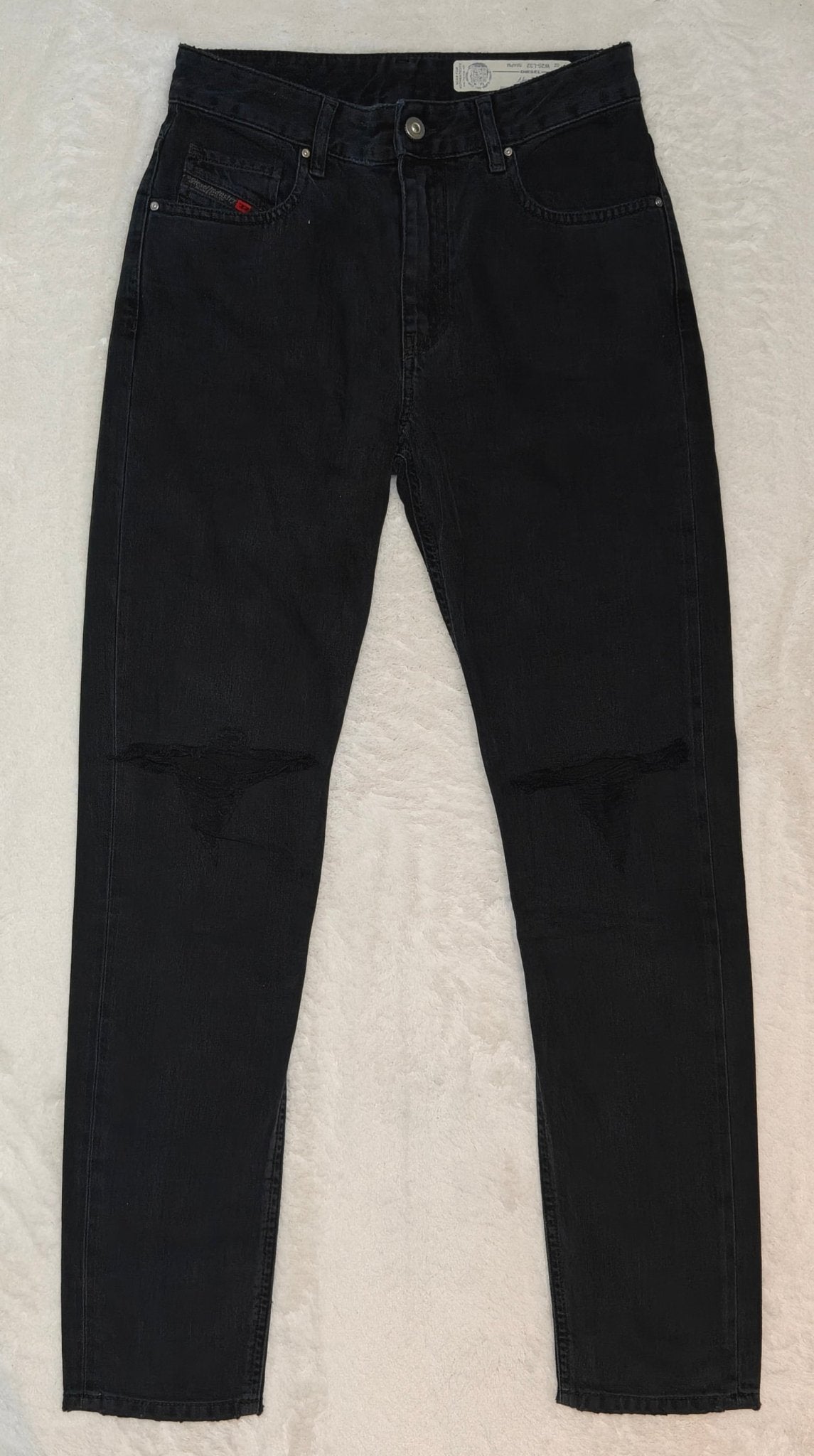 Women Diesel Neekhol Black Faded Straight W25 L32 (EU 34/XS) Jeans
