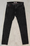 Men Tommy Hilfiger Étroite Black Faded Slim W29 L30 Jeans