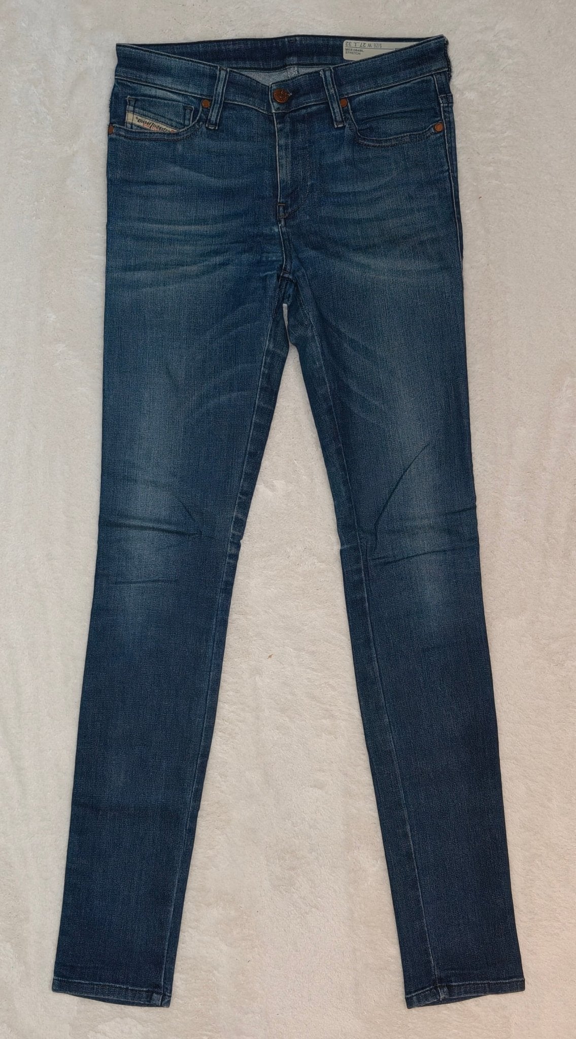 Women’s Diesel Skinzee Jeans Blue Faded Skinny W27 L32 (EU 36/S)