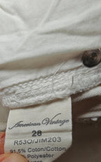 Women American Vintage R53Q/JIM203 White Skinny W28 L28 (EU 38/M) Jeans