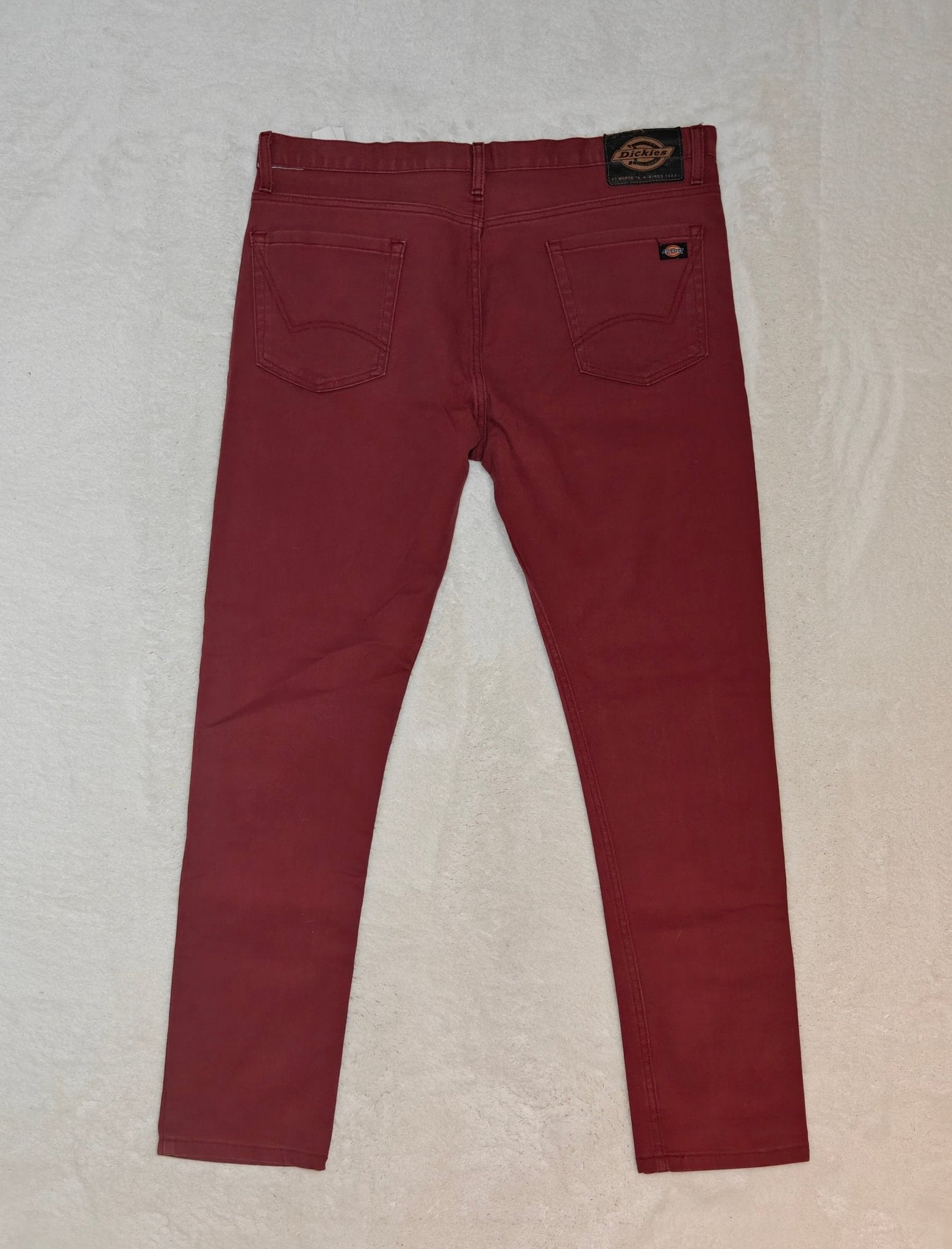 Men’s Dickies Jeans Burgundy Slim Skinny W38 L32
