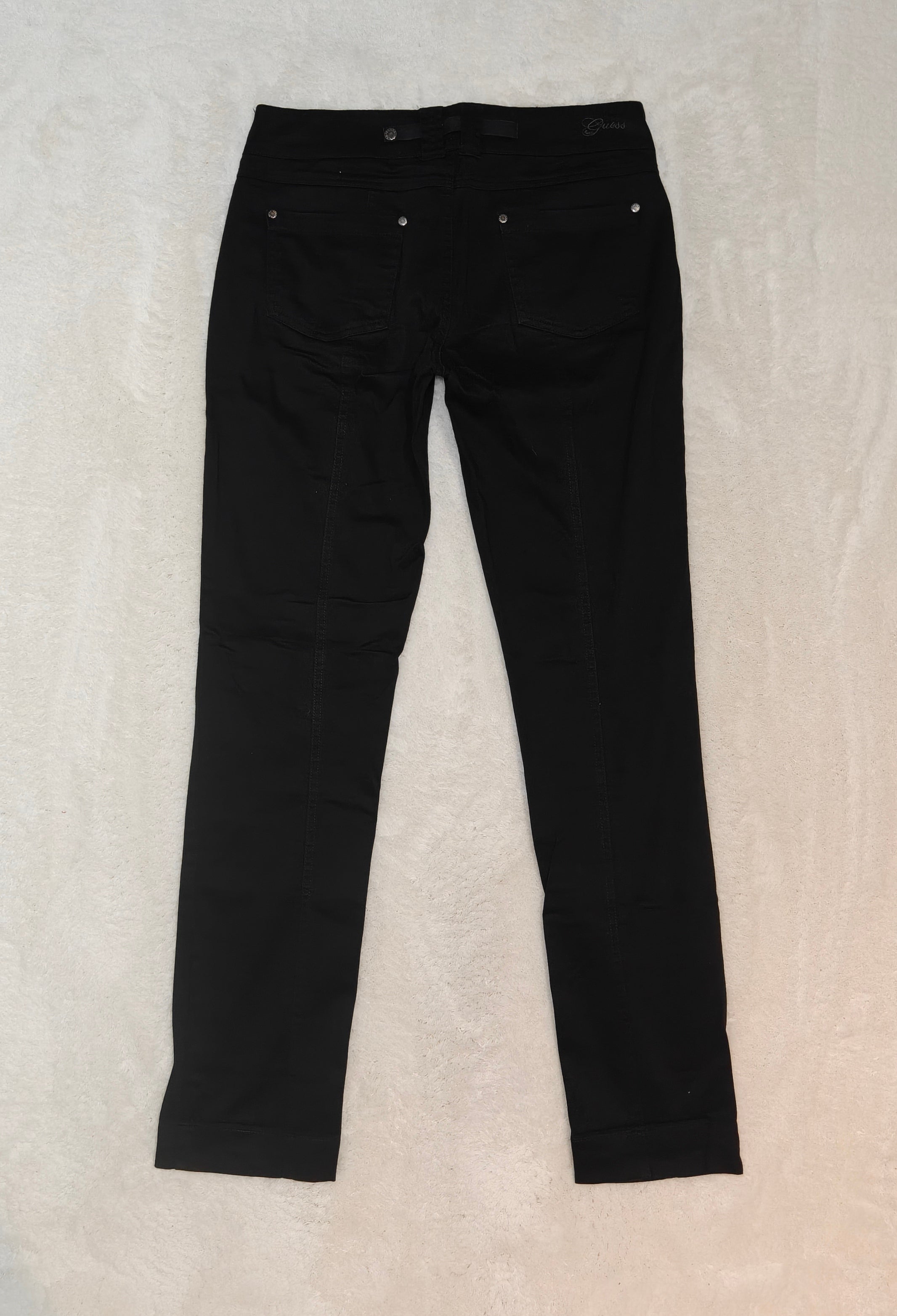 Women’s Guess Modele Trousers Black Slim W29 L32 (EU 38/M)