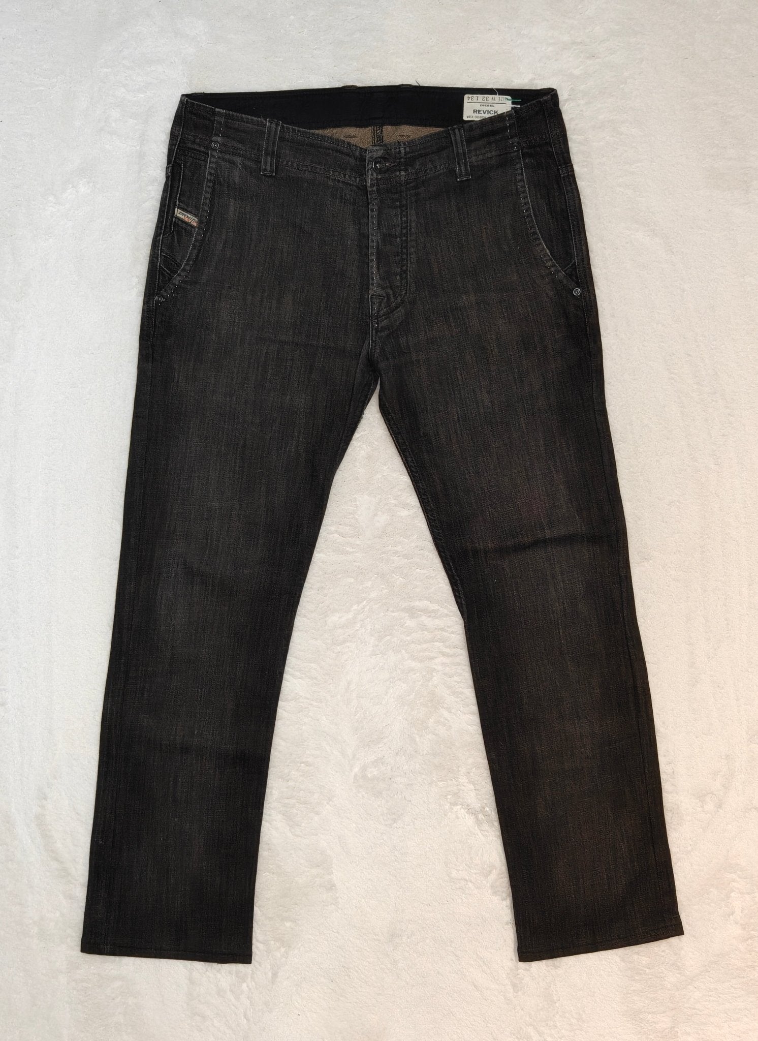 Men Diesel Revick Black Straight W32 L30 Jeans