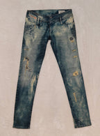 Women Diesel Matic Blue Wash 0081P Slim Tapered W26 L32 (EU 36/S) Jeans